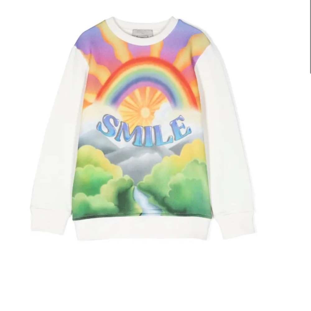 Stella McCartney Kids Smile-print cotton sweatshirt